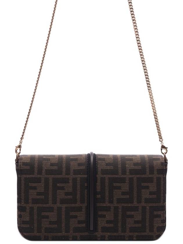 Fendigraphy FF Jacquard Chain Long Wallet Brown - FENDI - BALAAN 5