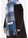 Check Mohair Muffler Grey Blue - ACNE STUDIOS - BALAAN 7