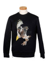 Eagle Print Neoprene Sweatshirt Black - NEIL BARRETT - BALAAN 3