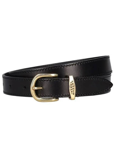 Engraved Logo Belt Black - ISABEL MARANT - BALAAN 2