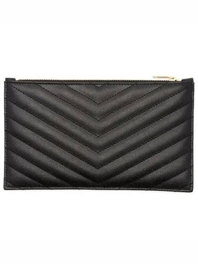 Monogram Quilted Clutch Bag Black - SAINT LAURENT - BALAAN 3