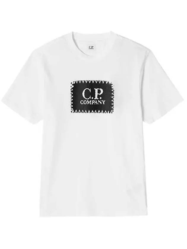 Maxi Label Short Sleeve T-Shirt White - CP COMPANY - BALAAN 6