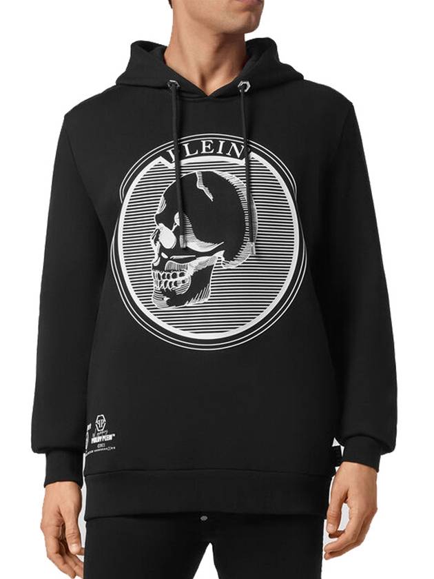 Men's PAAC Skull Logo Outline Skull Hood PAAC MJB2382 PJO002N - PHILIPP PLEIN - BALAAN 1