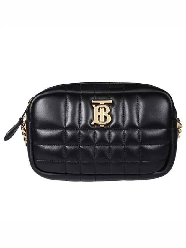 Quilted Leather Mini Lola Camera Shoulder Bag Black - BURBERRY - BALAAN 3