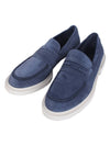 Frame Suede Loafers Blue - FENDI - BALAAN 1