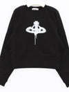 Spray ORB Logo Sweatshirt Black - VIVIENNE WESTWOOD - BALAAN 3