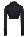 Crop Maxi Rib Track Jacket Black - COURREGES - BALAAN 4