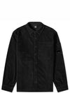 Corduroy Long Sleeve Shirt Black - CP COMPANY - BALAAN 3