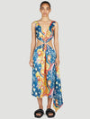 Cut-Out Galactic Paradise Print Midi Dress - MARNI - BALAAN 1