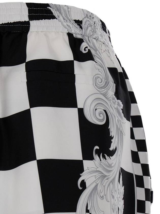 Barocco Check Print Shorts 10024761A10864 - VERSACE - BALAAN 3