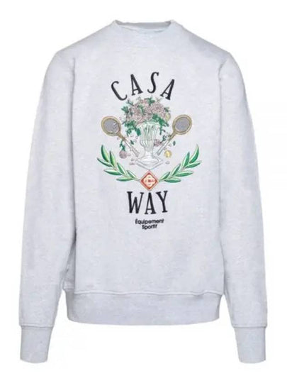 Men's Casa Way Cotton Sweatshirt Grey - CASABLANCA - BALAAN 2