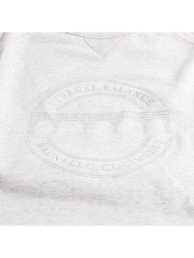 Embroidered Logo Sweatshirt Gray MM8369017G CHN38 - BRUNELLO CUCINELLI - BALAAN 4