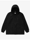 Detachable Logo Graphic Hooded Jacket Black - BURBERRY - BALAAN 2