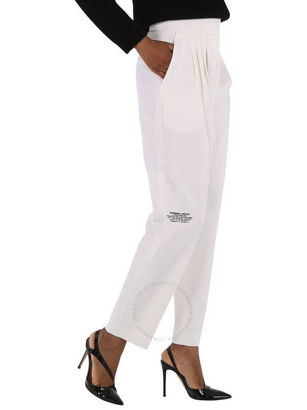 location print straight pants white - BURBERRY - BALAAN 3