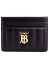 Quilted Leather Lola Card Case Black Light Gold - BURBERRY - BALAAN 2