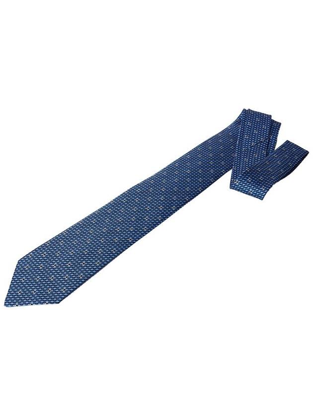 Ferragamo Men's Silk Tie 35 0263 NAVY BLU 0731639 - SALVATORE FERRAGAMO - BALAAN 3