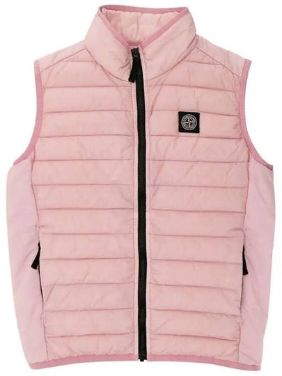 Kids Loom Woven Chambers R Nylon Down Vest Pink - STONE ISLAND - BALAAN 2