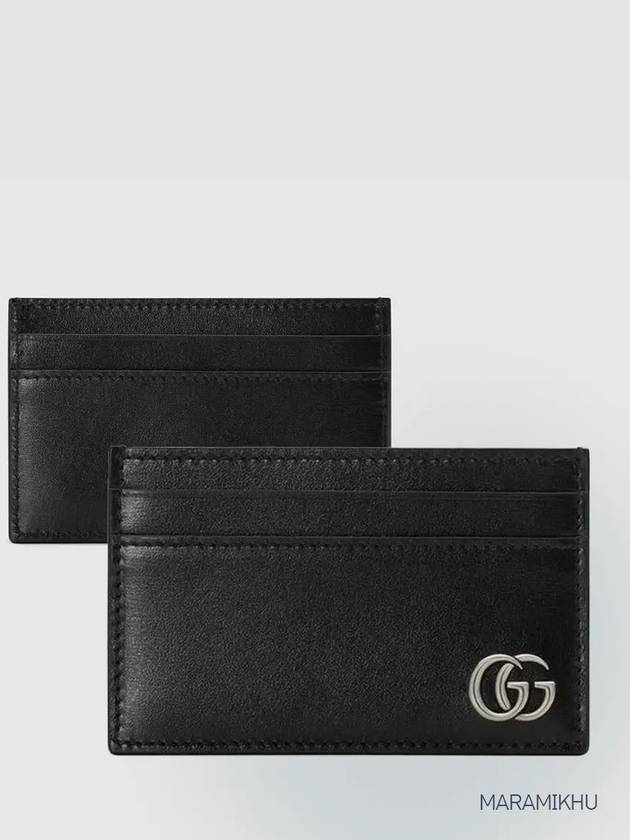 GG Marmont 2-Stage Card Wallet Black - GUCCI - BALAAN 2