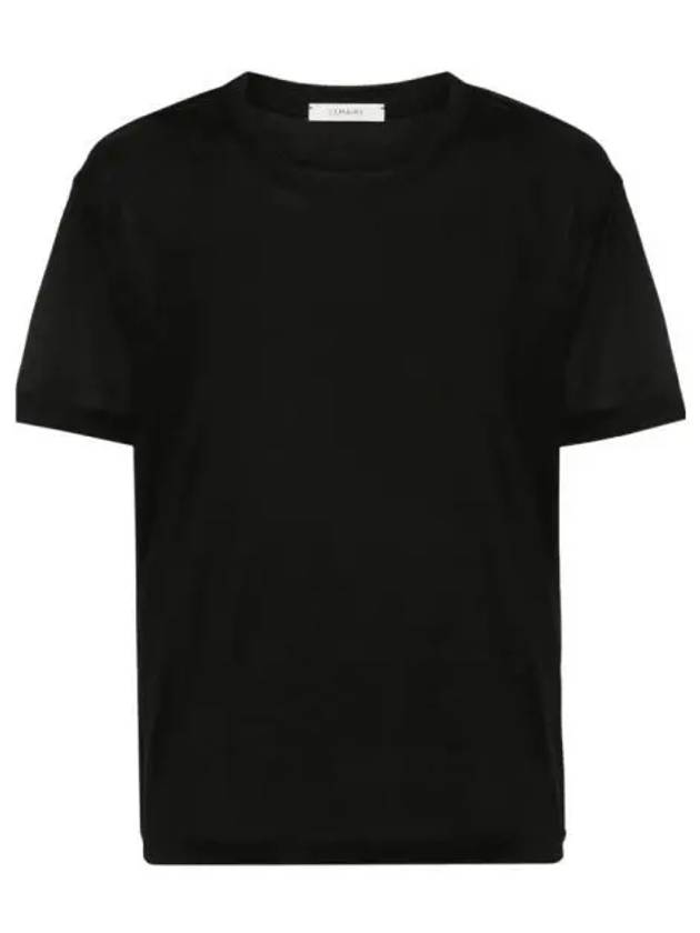 Silk Short Sleeve T-Shirt Black - LEMAIRE - BALAAN 2