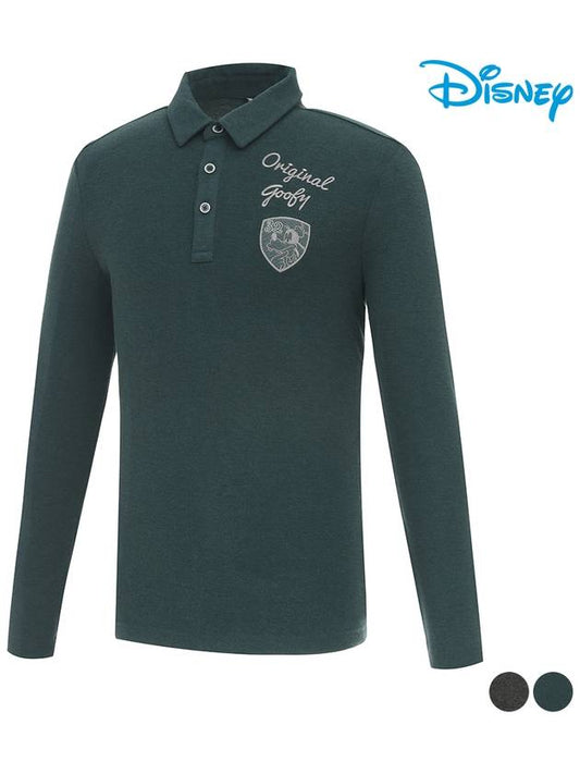 Men s Character Artwork Embroidery Patch Long Sleeve Collar T Shirt DN3MTS010 - DISNEY GOLF - BALAAN 1