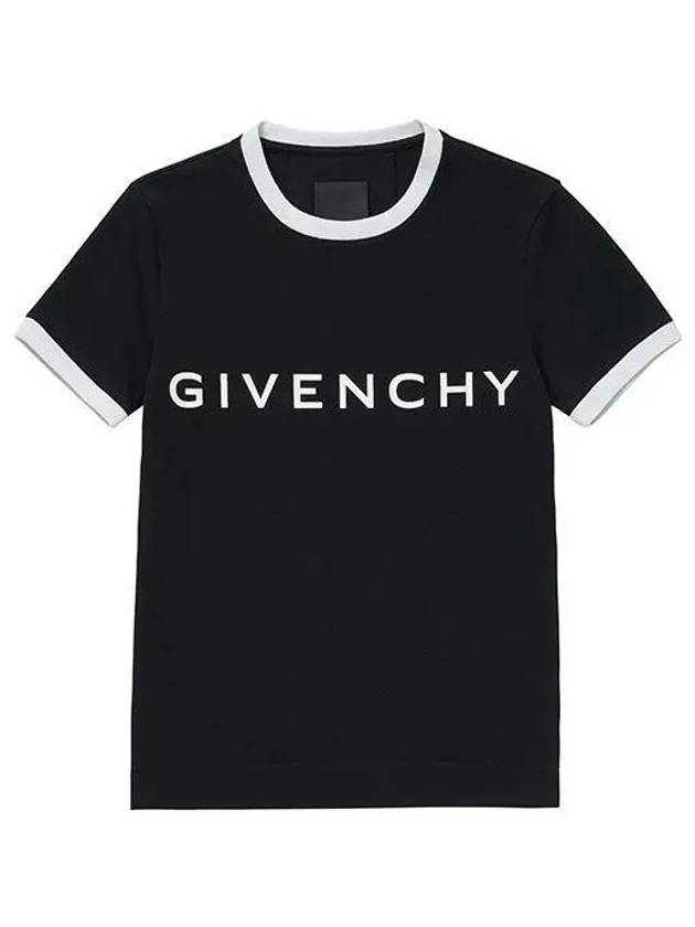 Archetype Slim Fit Cotton Short Sleeve T-Shirt Black - GIVENCHY - BALAAN 2