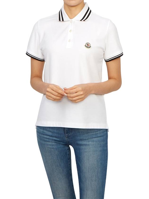 Women s Collar Short Sleeve T Shirt 8A00009 84720 001 - MONCLER - BALAAN 4