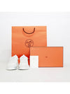 Bouncing Sneakers Mesh Suede Goatskin Blanc Blanc - HERMES - BALAAN 2