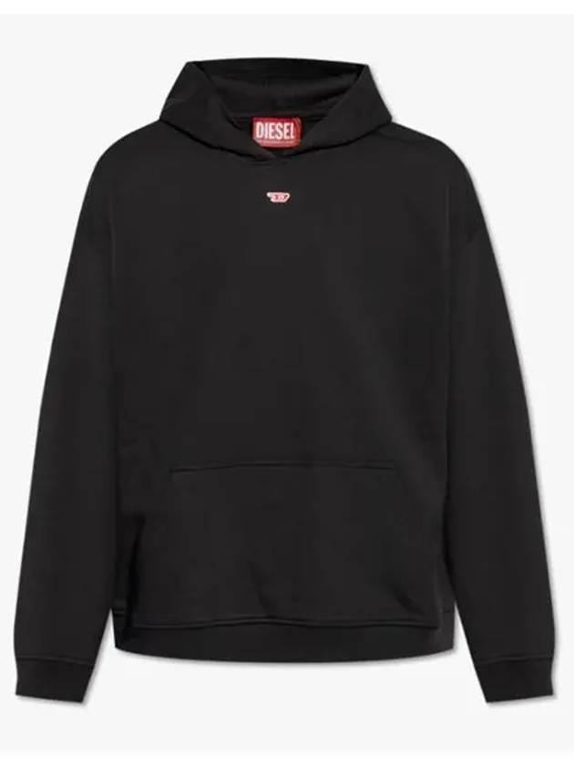 D Logo Patch Hoodie Black - DIESEL - BALAAN 2