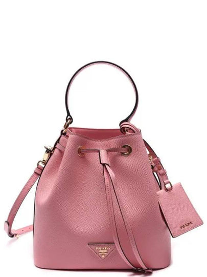 Saffiano Leather Bucket Bag Petal Pink - PRADA - BALAAN 2