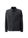 Gabardine Zip Up Long Sleeve Shirt Navy - CP COMPANY - BALAAN 2