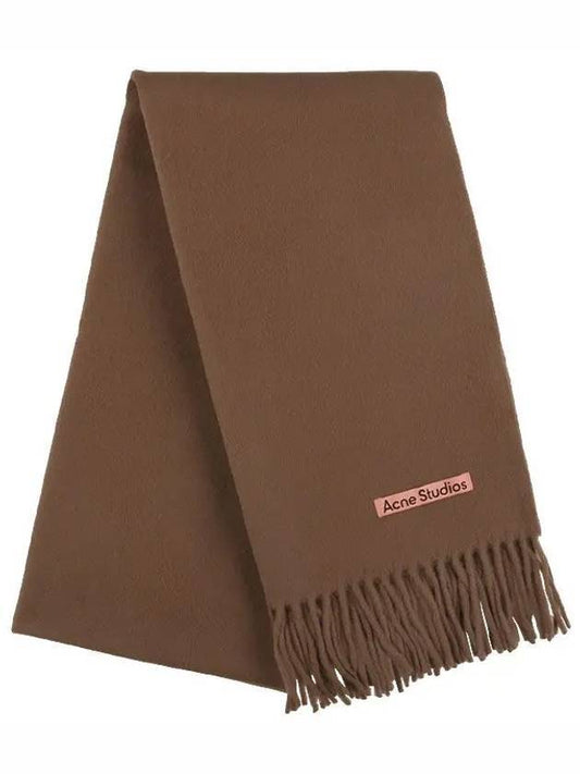 Wool Fringe Scarf Caramel Brown - ACNE STUDIOS - BALAAN 1