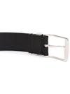 Engraved Logo Leather Belt Black - BURBERRY - BALAAN 5