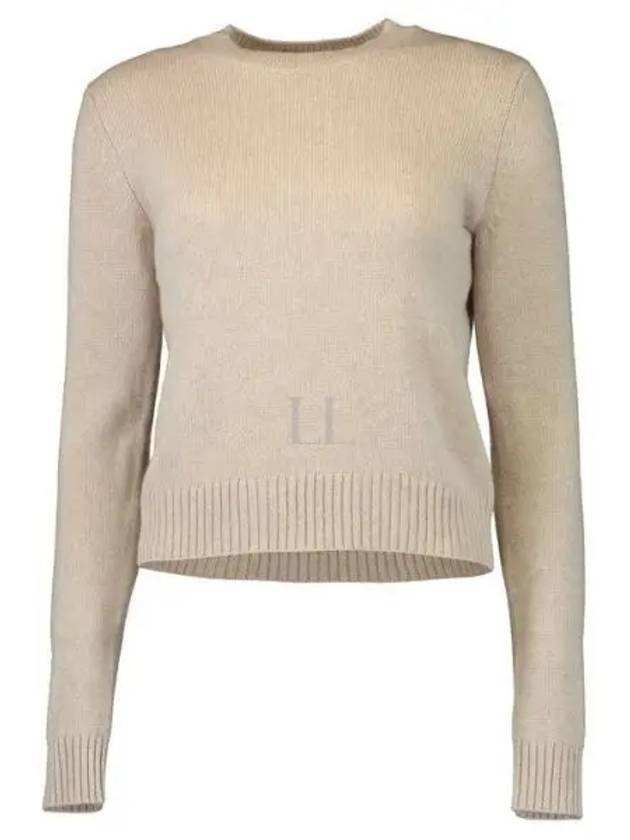 Heart Logo Cashmere Knit Top Beige - AMI - BALAAN 2