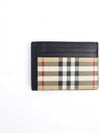 Vintage Check Money Clip Card Wallet Beige - BURBERRY - BALAAN 6