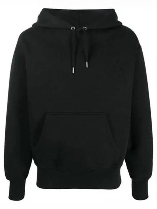 Men's Big Heart Logo Hoodie Black - AMI - BALAAN 2