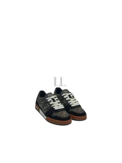 Match FF Jacquard Low Top Sneakers Brown - FENDI - BALAAN 2