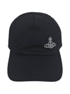 Embroidered ORB Logo Classic Ball Cap Black - VIVIENNE WESTWOOD - BALAAN 3