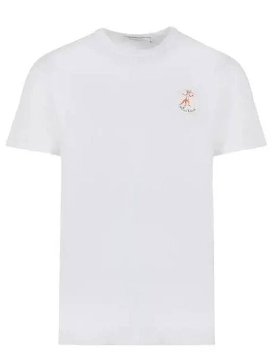 Flower Fox Patch Classic Short Sleeve T-Shirt White - MAISON KITSUNE - BALAAN 2