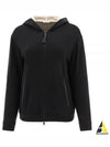 Women's Monilli French Terry Zip-Up Hoodie Black - BRUNELLO CUCINELLI - BALAAN 2