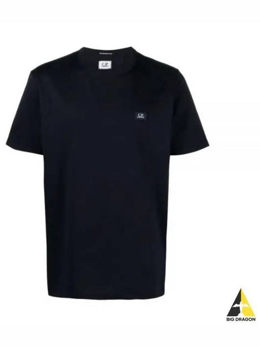 70/2 Mercerized Jersey Short Sleeve T-Shirt Navy - CP COMPANY - BALAAN 2