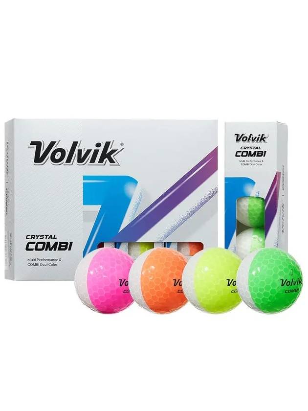 Golf ball crystal combination glossy half-and-half ball 3-piece 1 dozen 12 balls - VOLVIK - BALAAN 4