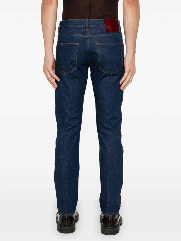 Tapered Denim Jeans Indigo - GUCCI - BALAAN 5