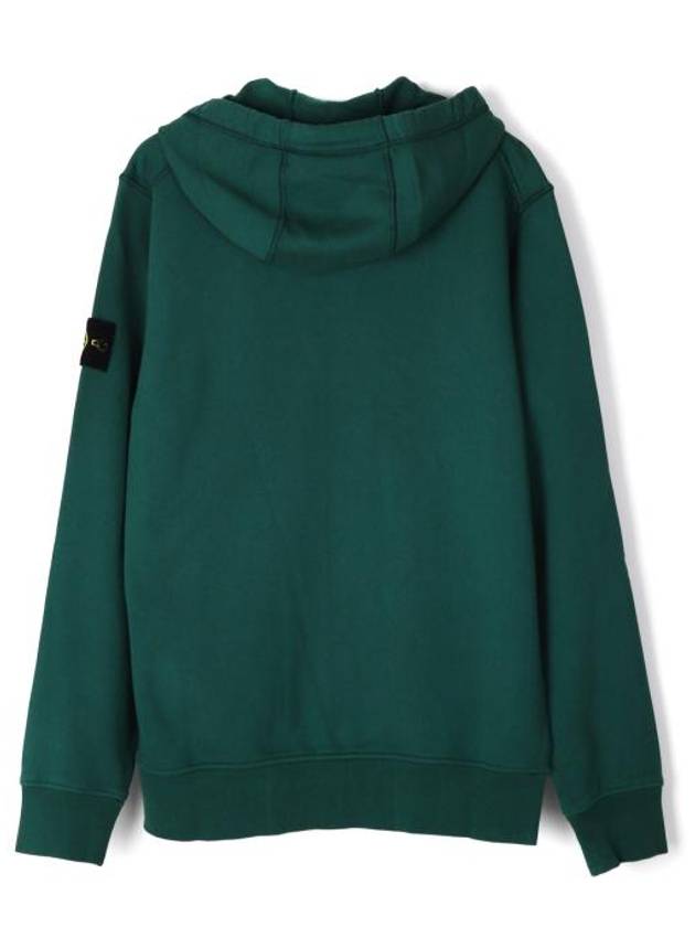 Wappen Patch Cotton Hooded Zip Up Dark Green - STONE ISLAND - BALAAN 3