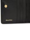 Matelasse Leather Half Wallet Black - MIU MIU - BALAAN 9