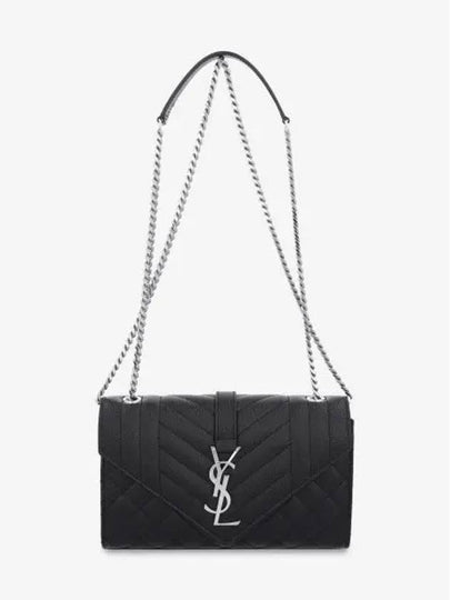 Quilted Envelope Small Shoulder Bag Black - SAINT LAURENT - BALAAN 2