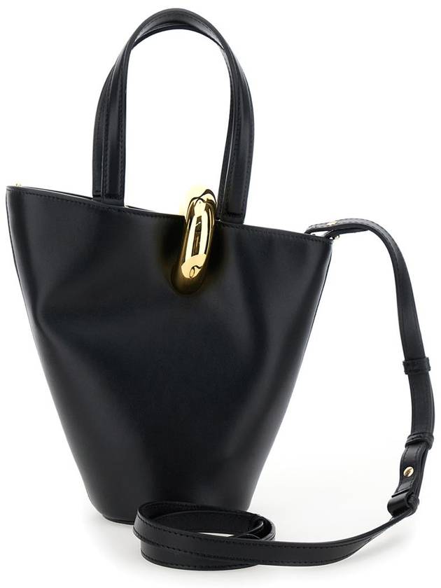 'Le Petit Bambola' Black Handbag With Ring Hardware Detail And Logo Lettering In Leather Woman - JACQUEMUS - BALAAN 4