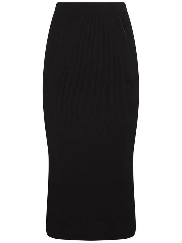 Rib Knit Pencil Skirt Black - ALEXANDER MCQUEEN - BALAAN 2