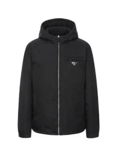 Triangle Logo Re-Nylon Bomber Jacket Black - PRADA - BALAAN 2