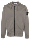 Compass Badge Zip Up Hoodie Pepper - STONE ISLAND - BALAAN 2