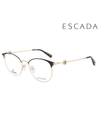 Glasses Frame VES C72F 52009A Round Titanium Men Women - ESCADA - BALAAN 1